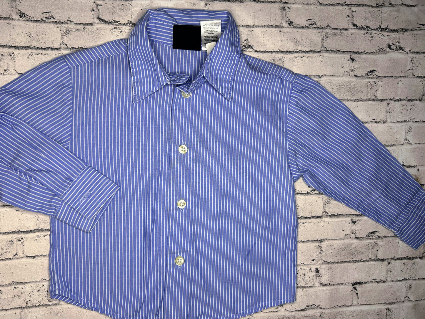 TFW: Blue Stripe Button Up- 2T