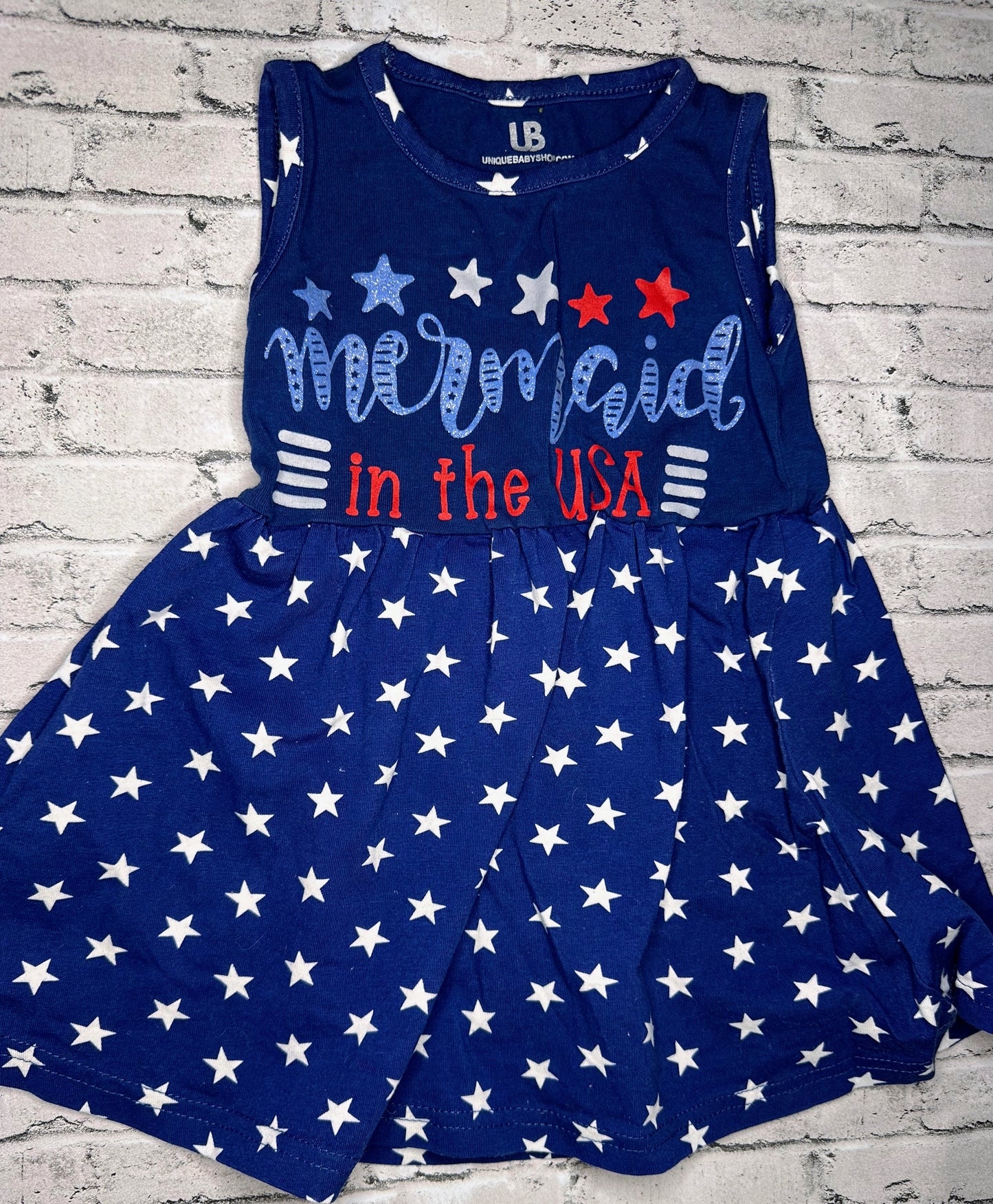 “Mermaid in the USA” Dress- 2T