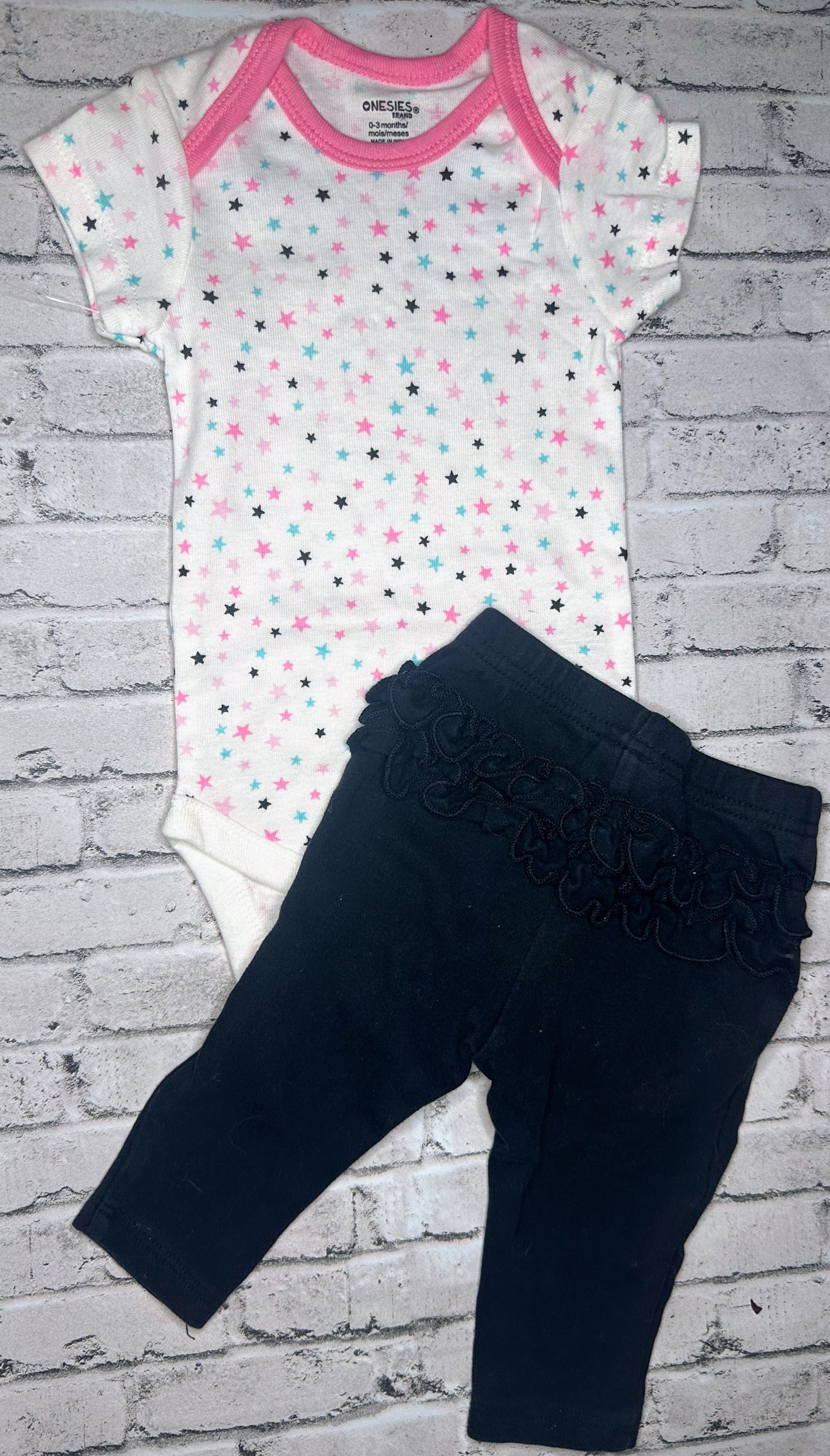 2pc Star + Ruffle Butt Set- 0/3m