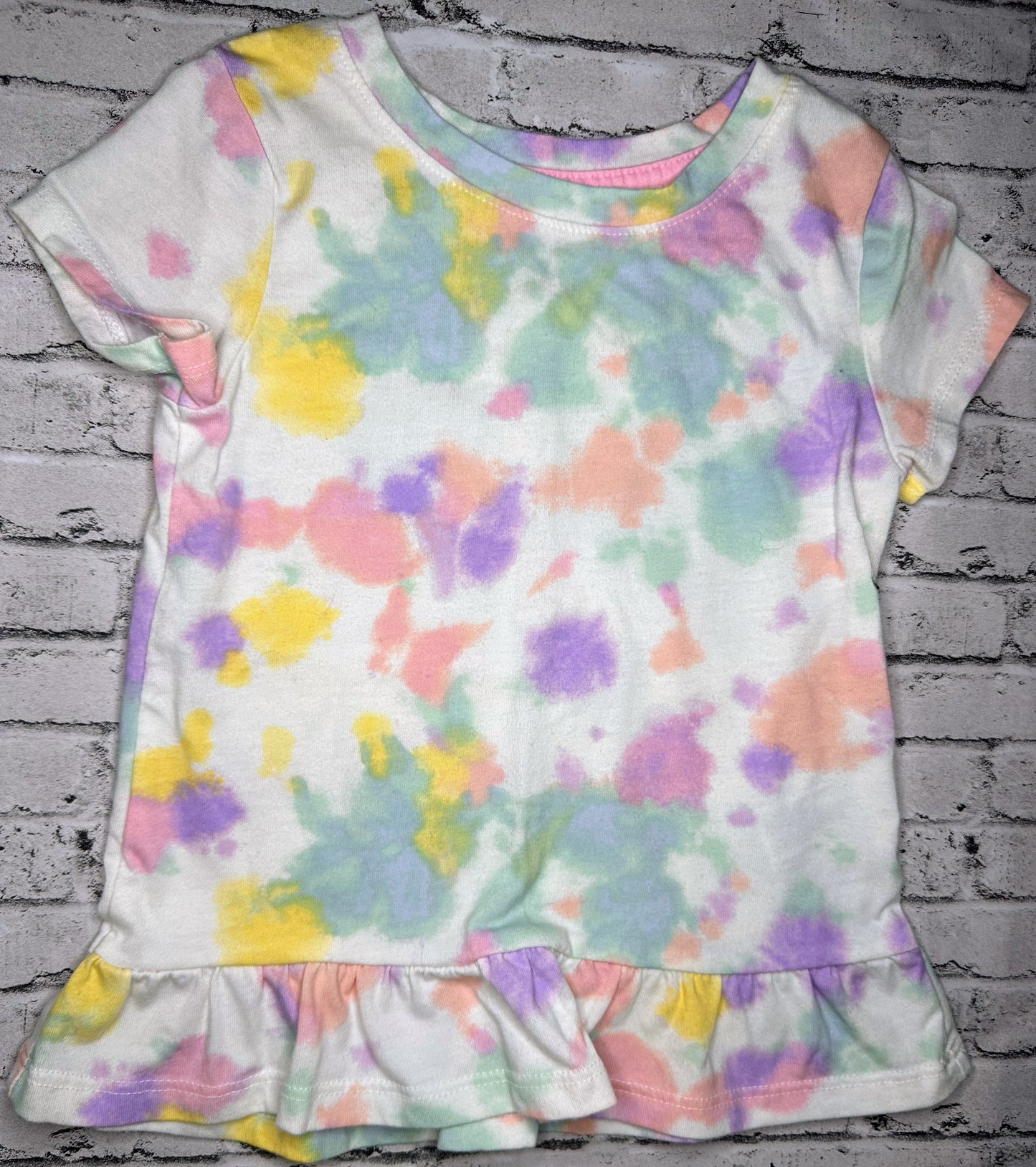 Cat & Jack: Rainbow Ruffle Top- 3T