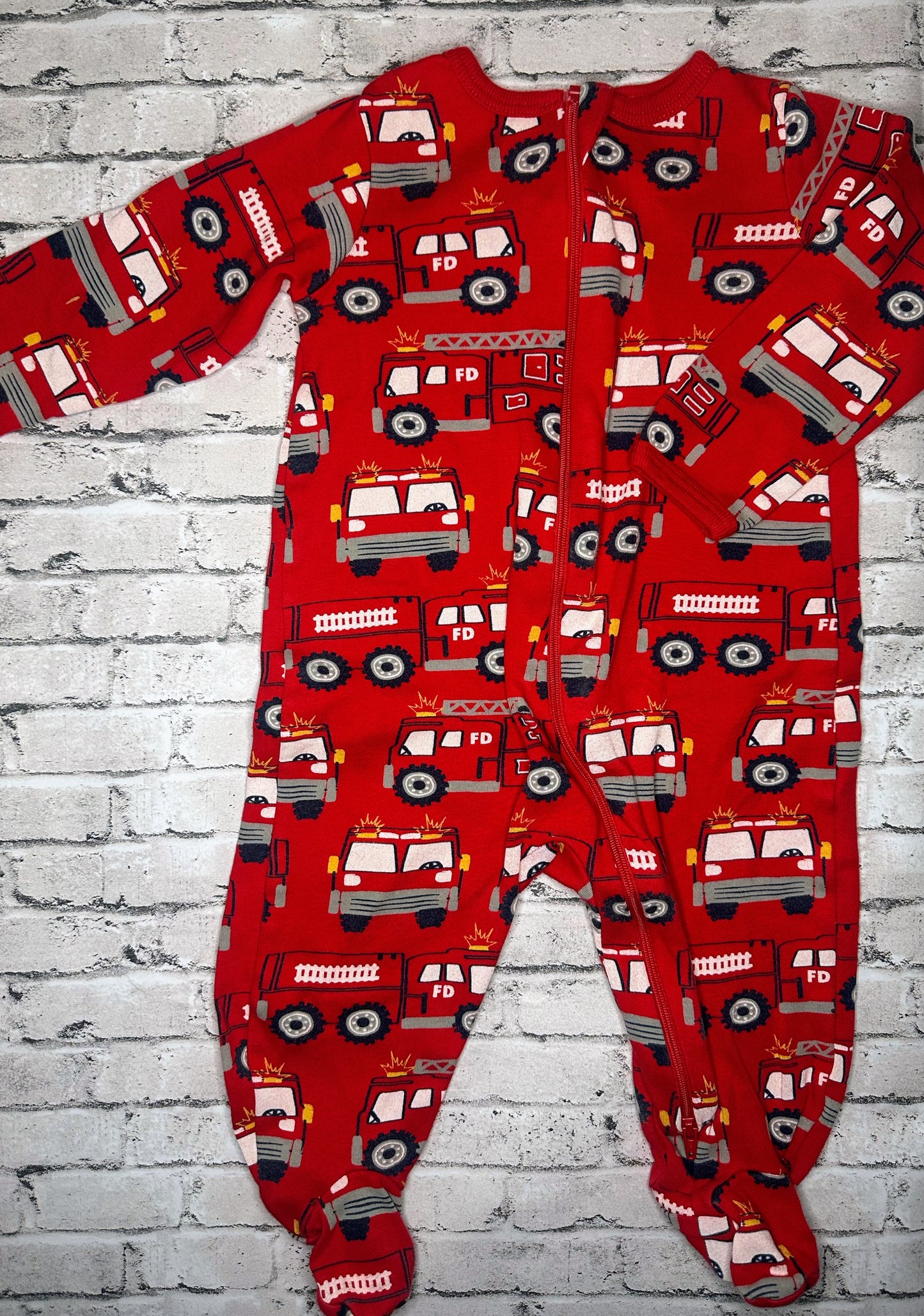 Wonder Nation: Firetruck Sleeper- 6/9m