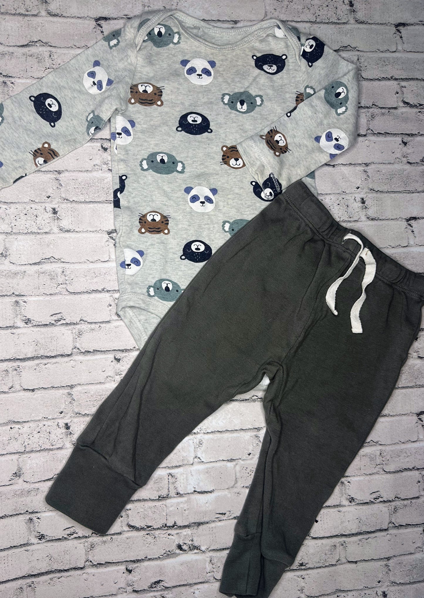 2pc Gray Bear Set- 12m