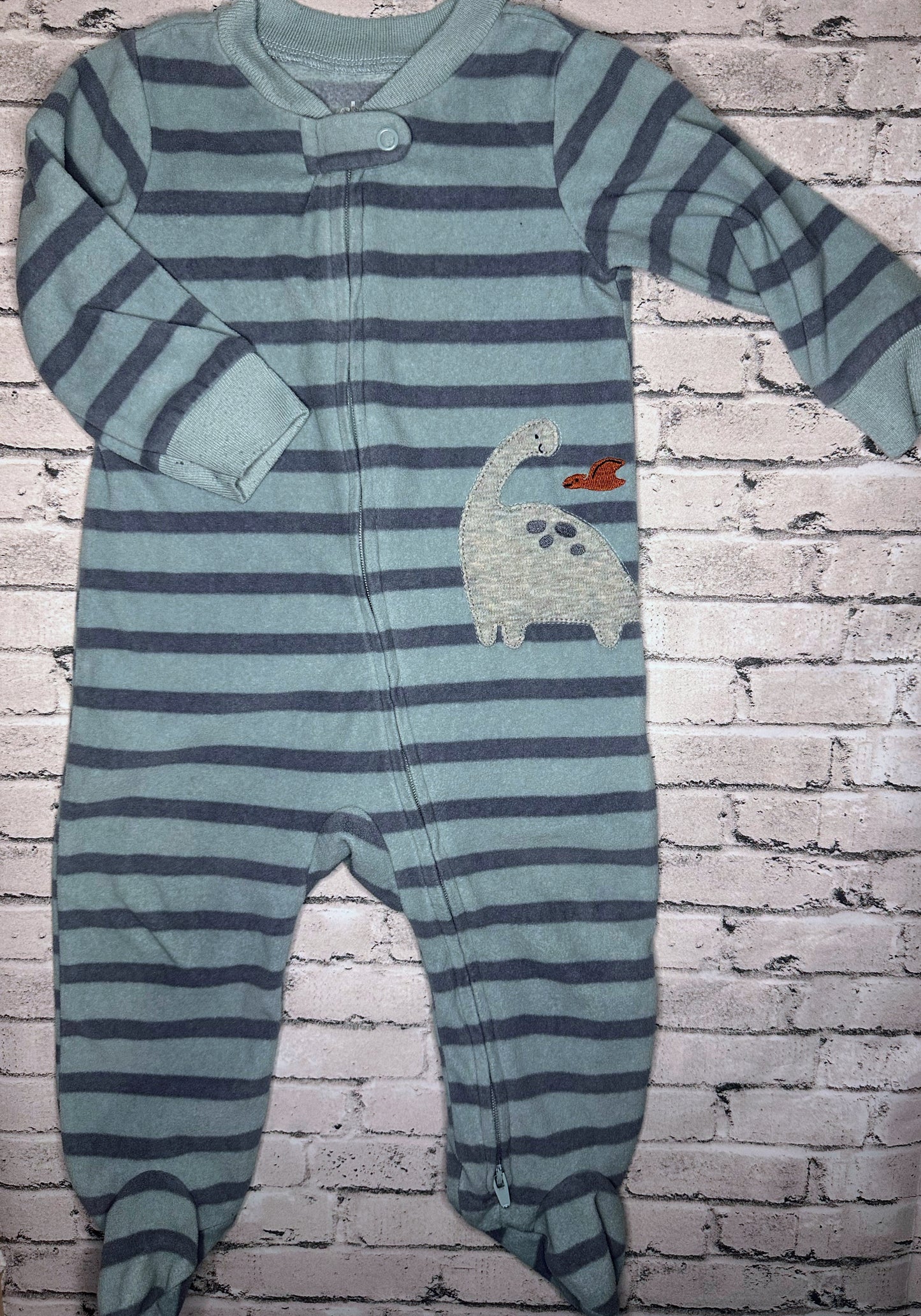 Carter’s: Fleece Dino Dual Zip Sleeper- 6/9m