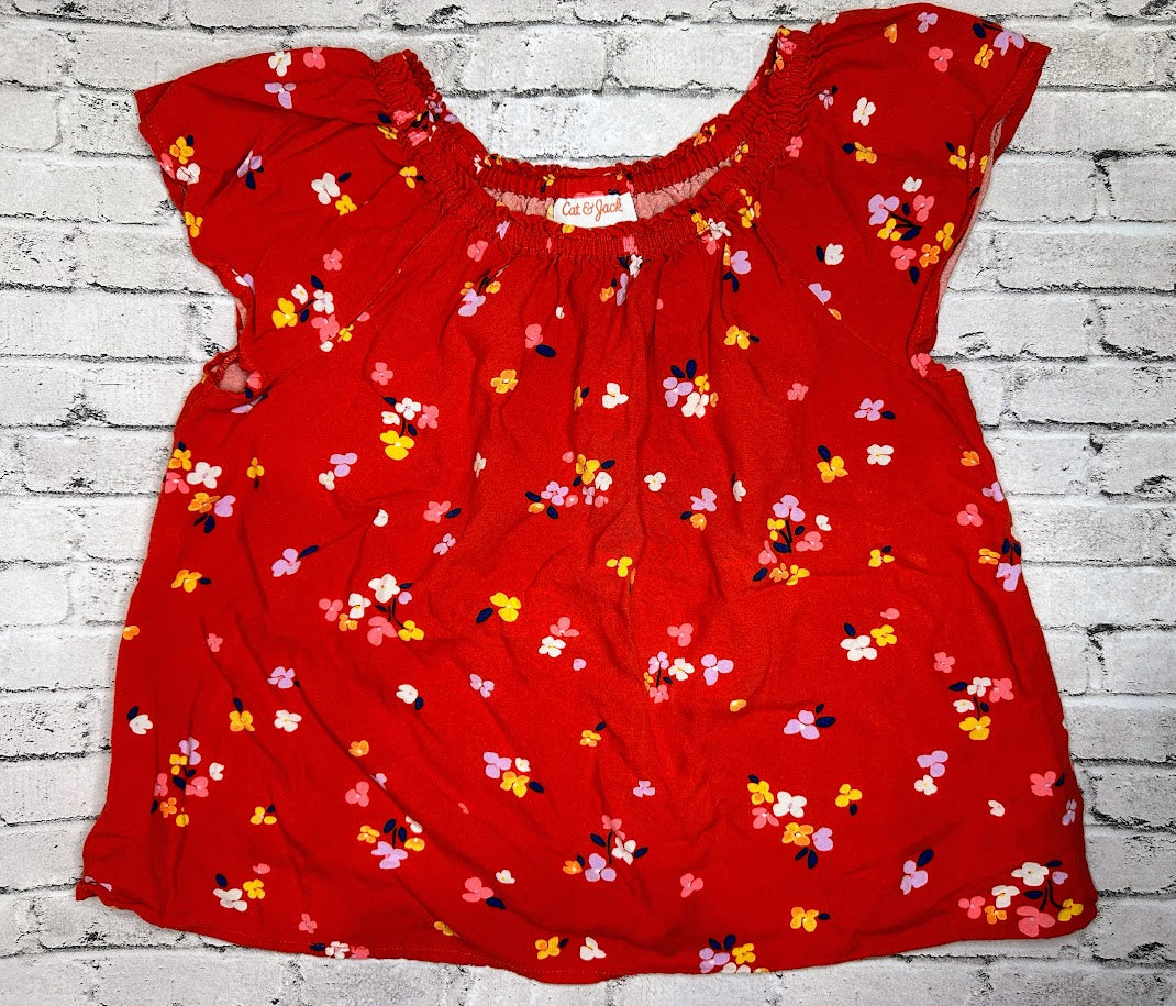 Cat & Jack: Floral Top - 6/6x