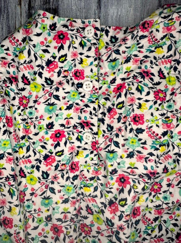 Baby GAP: Floral Button Tank- 2T