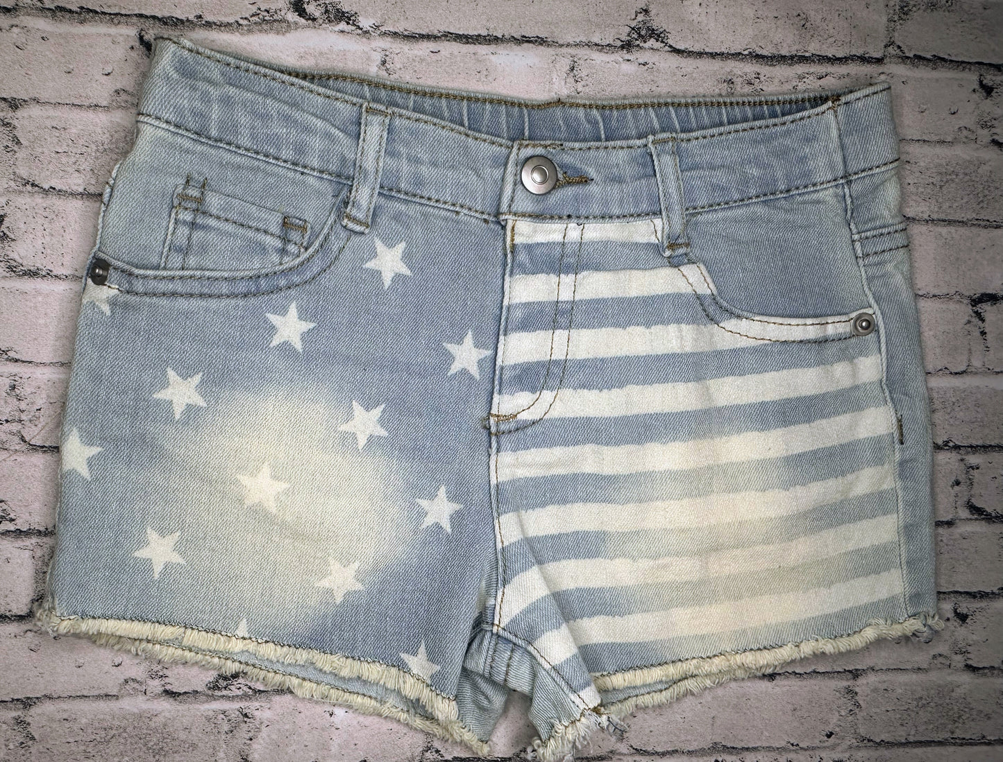 Wonder Nation: Flag Denim Shorts- 5