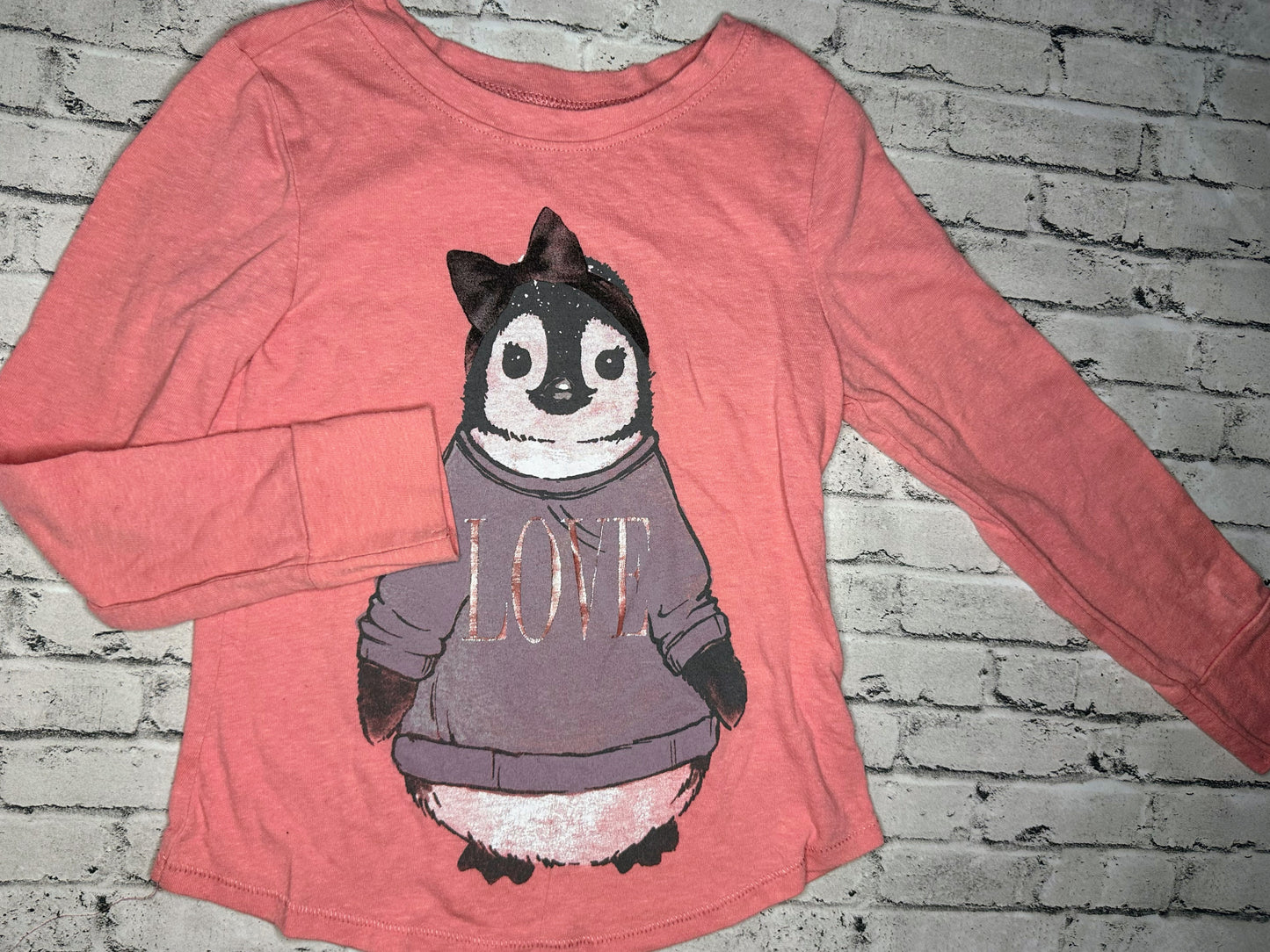 “Love” Penguin Tee- 5T