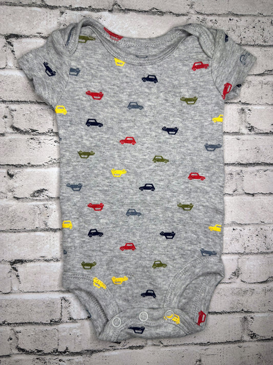 Carter’s: Gray Car Bodysuit-Newborn