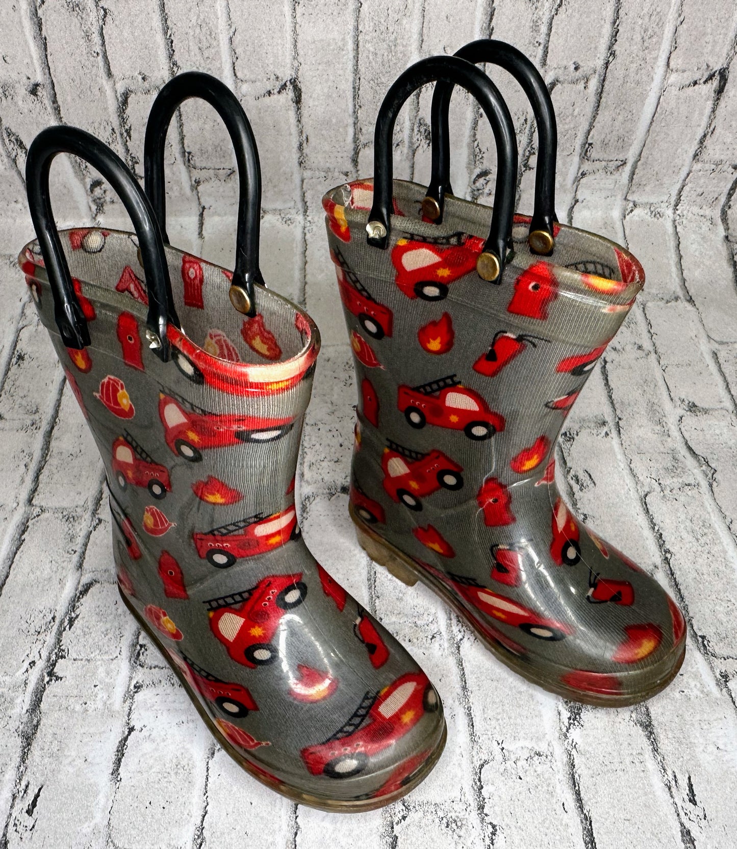 Firetruck Rain Boots - 5/6c