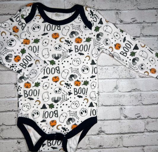 Chick Pea: “Boo!” Bodysuit - 0/3m