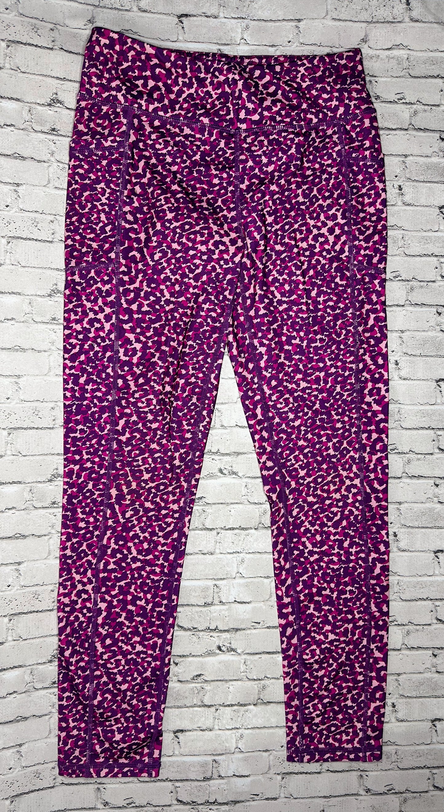 Reebok: Purple Leopard Leggings - 14/16