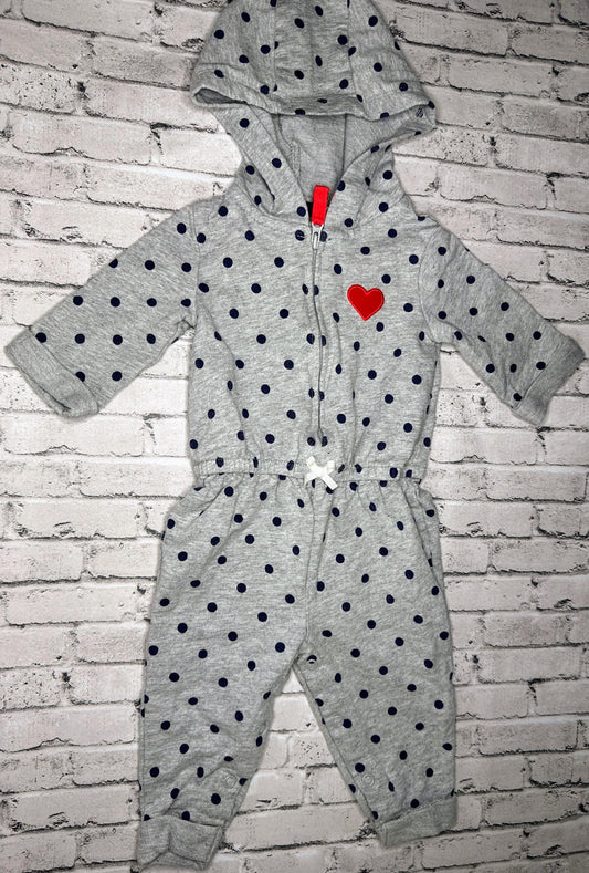 Carter’s: Heart Jumpsuit- 6m