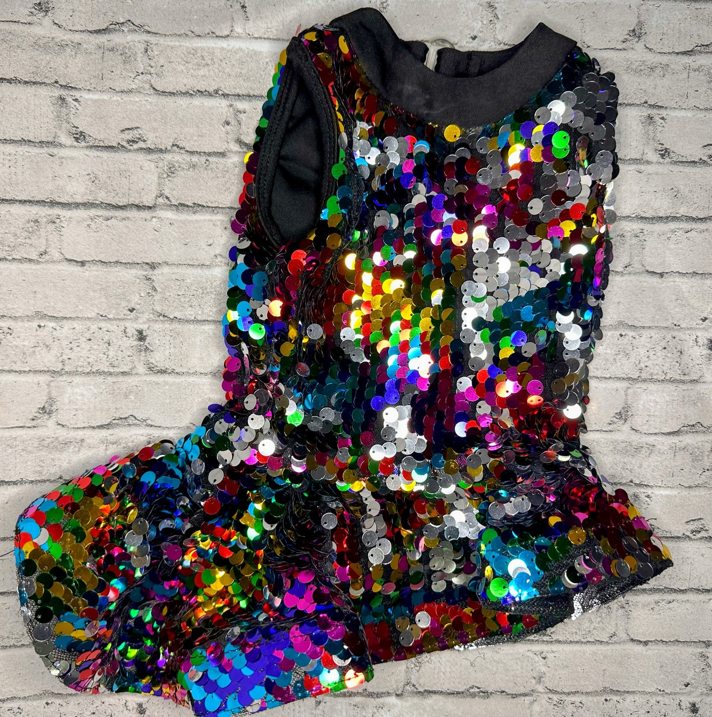 Revolution: Oblong Rainbow Shimmer Dance Top - XS