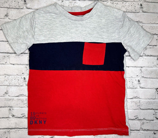 DKNY: Colorblock Pocket Tee- 24m