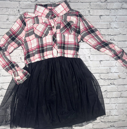 Star Ride: Pink Plaid Dress- 5/6