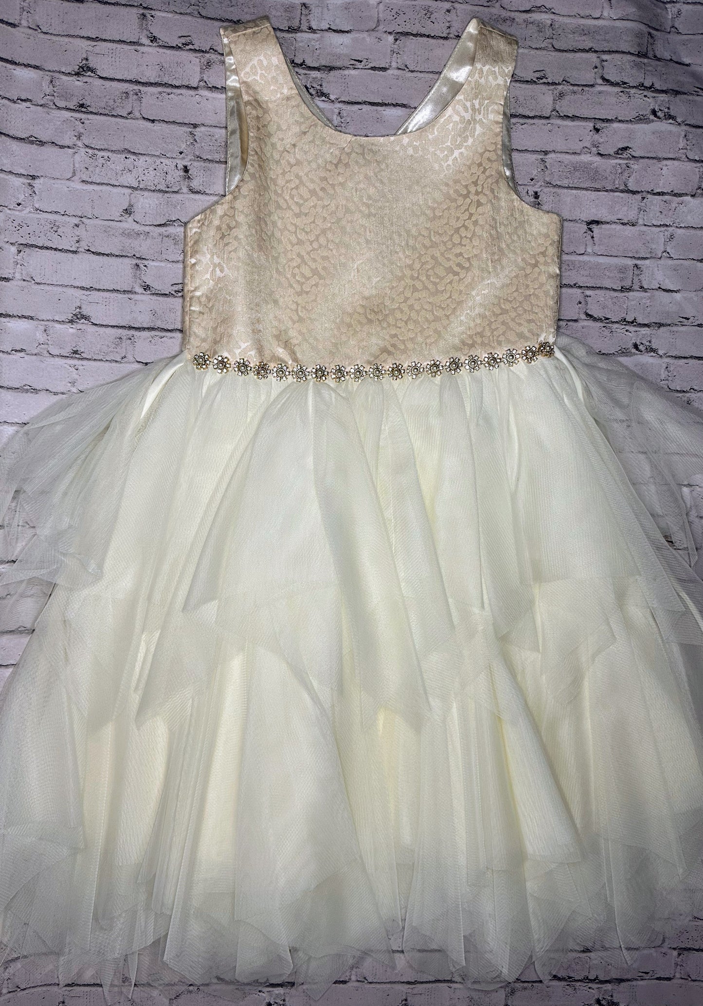 American Princess: Cream Ruffle Dress - 12