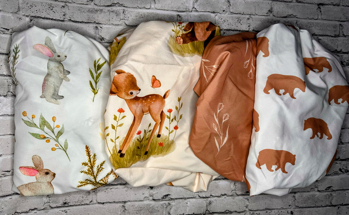 4pc Woodland Bassinet Sheets