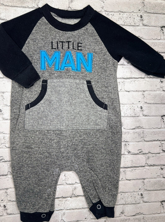 Just One You: Fleece “Little Man” Jumpsuit