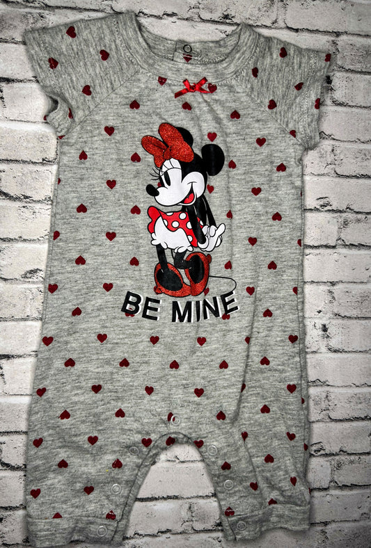 Disney: “Be Mine” Minnie Jumpsuit- Newborn