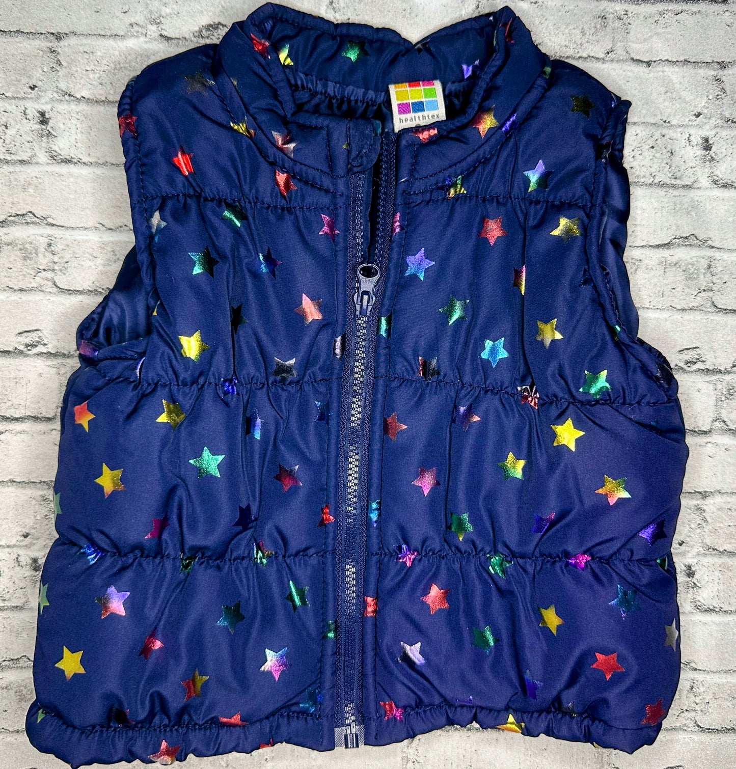 Healthtex: Navy Star Puffer Vest - 2T