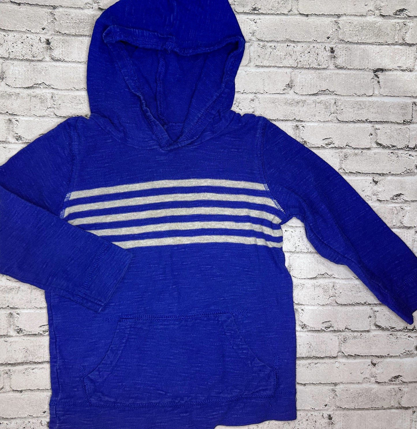 Jumping Beans: Blue Stripe Hoodie - 24m