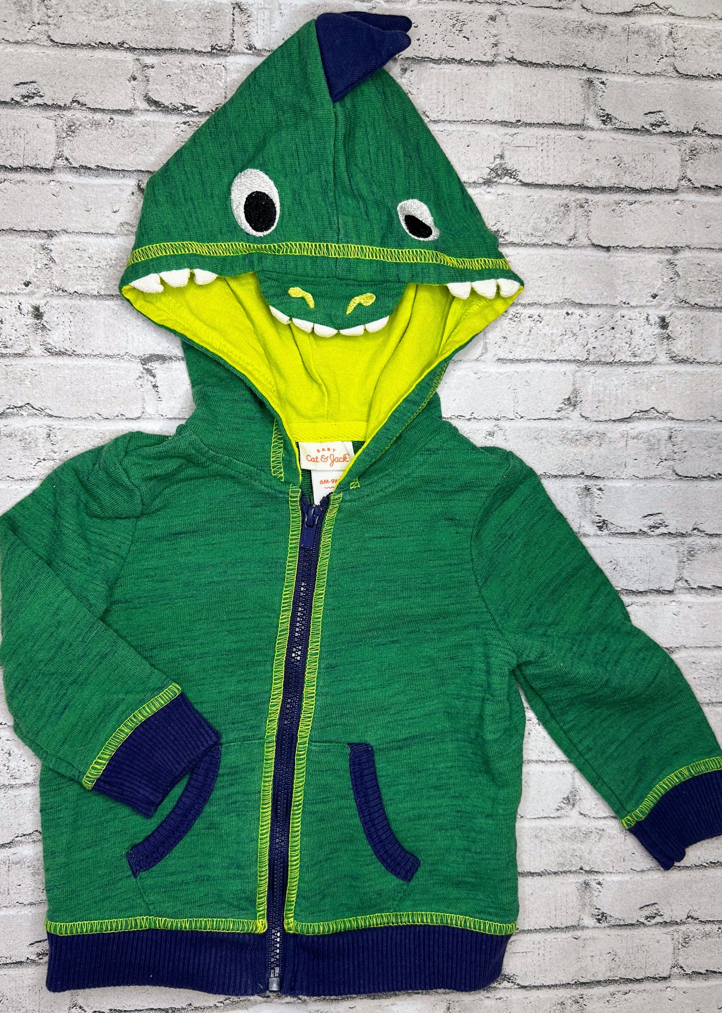 Cat & Jack: Dino Full Zip- 6/9m