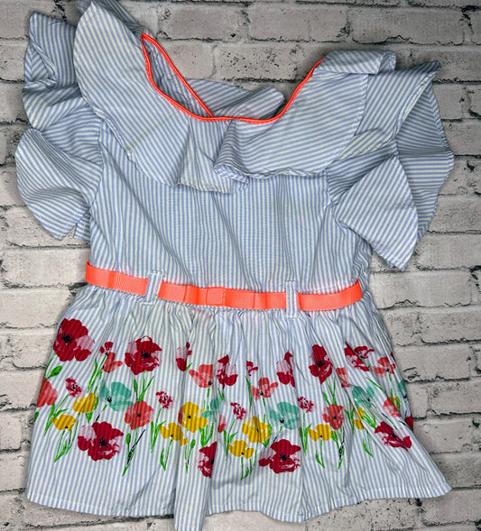 Little Lass: Ruffle Floral Top- 24m