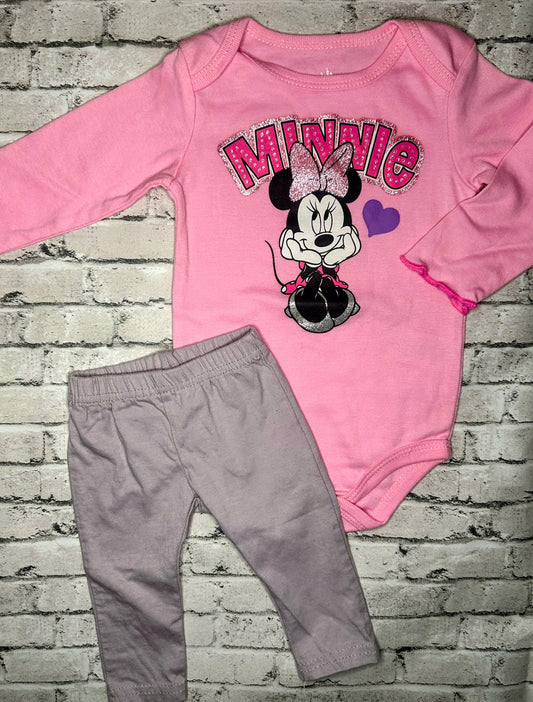 2pc “Minnie Mouse” Set- 3/6m