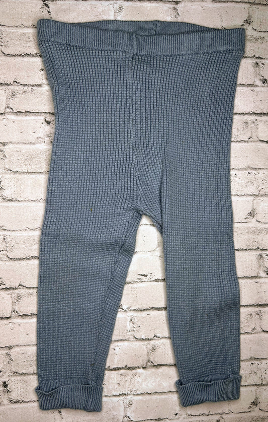 Modern Moments: Blue Waffle Knit Pants -18m