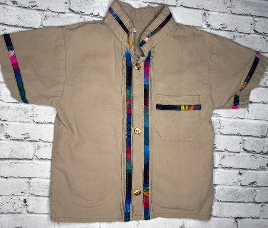 Tan/Color Lining Button Up - 2