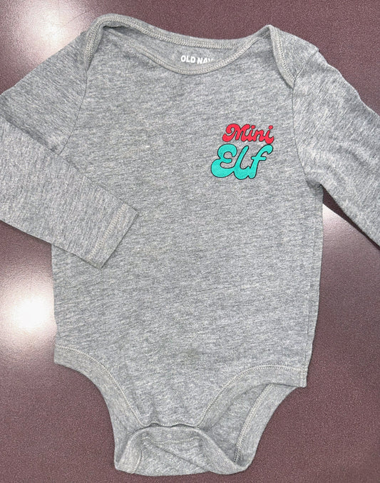 Old Navy: 'Mini Elf' Bodysuit- 12/18m