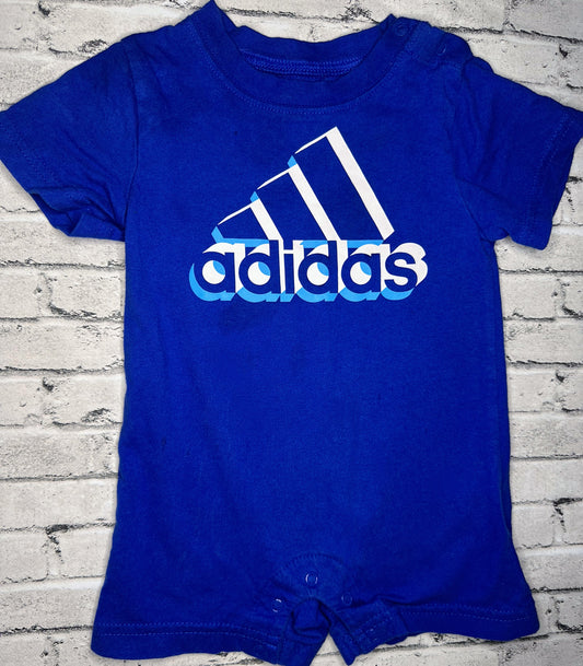 Adidas: Blue Romper- 6m