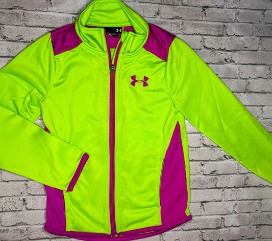 Under Armour: Neon Green/Purple Full Zip- 5