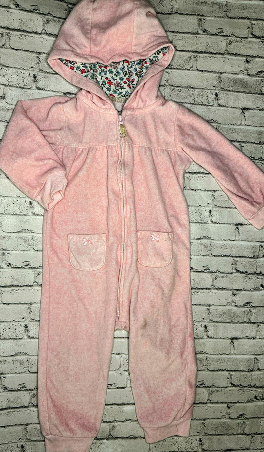 Carter’s: Pink Fleece Jumpsuit- 18m