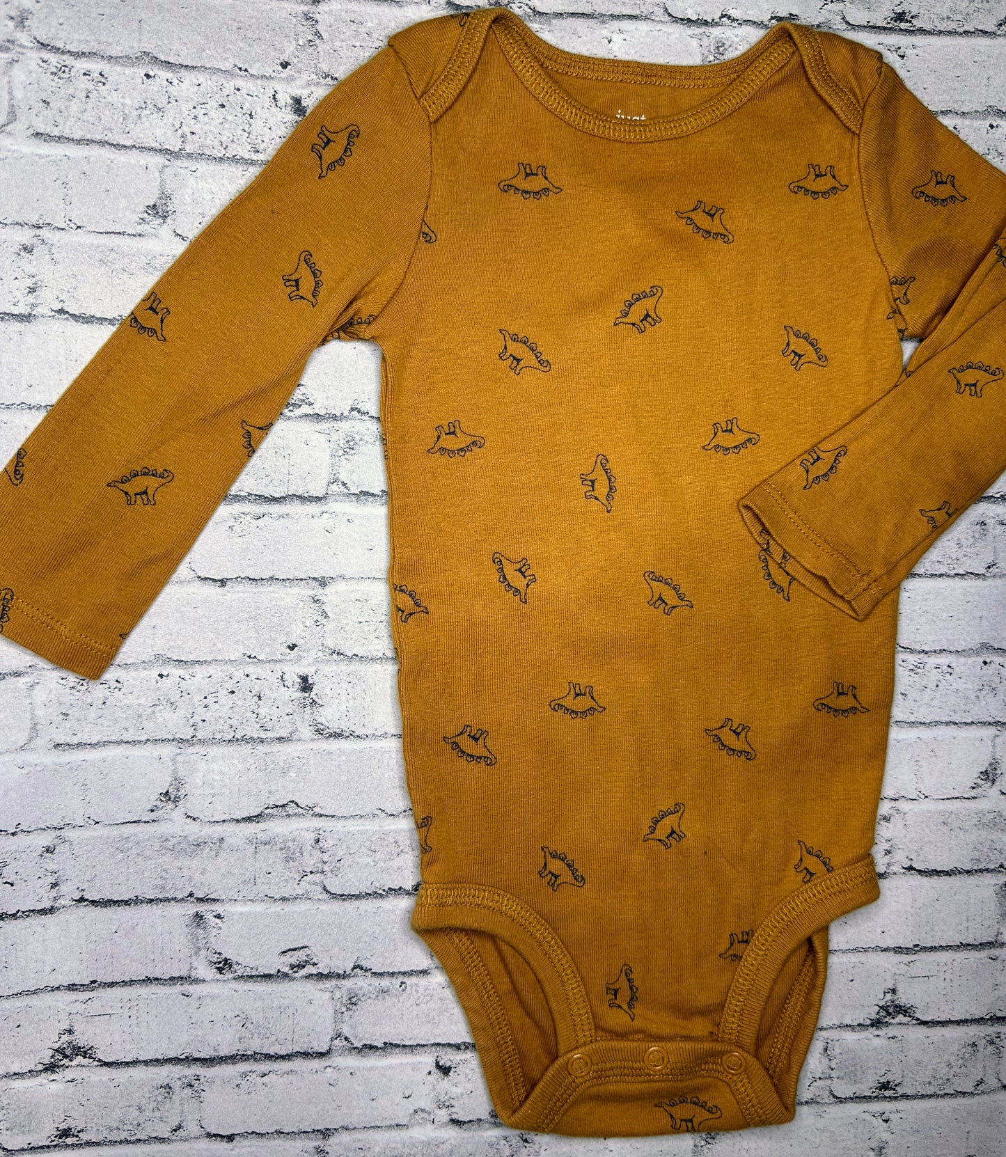 Carter’s: Yellow Dino Bodysuit -9m