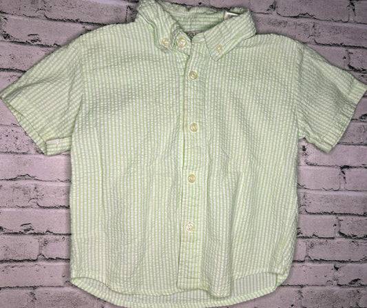 George: Mint Checker Button Up- 18m