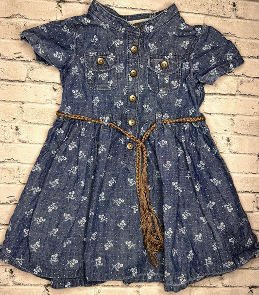 Carter’s: Denim Floral Dress-18m