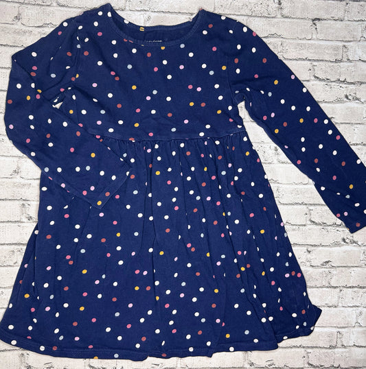 Jumping Beans: Navy Polk-a-Dot Dress - 4T