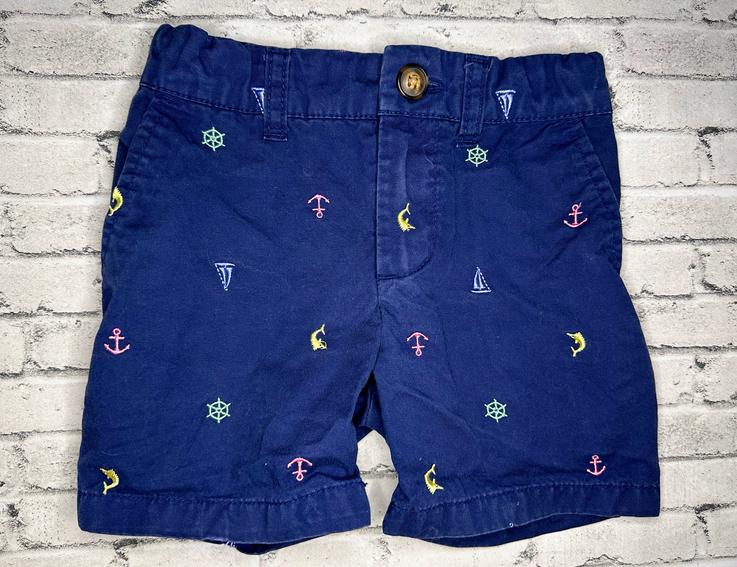 Carter’s: Navy Sea Chino Shorts - 2T