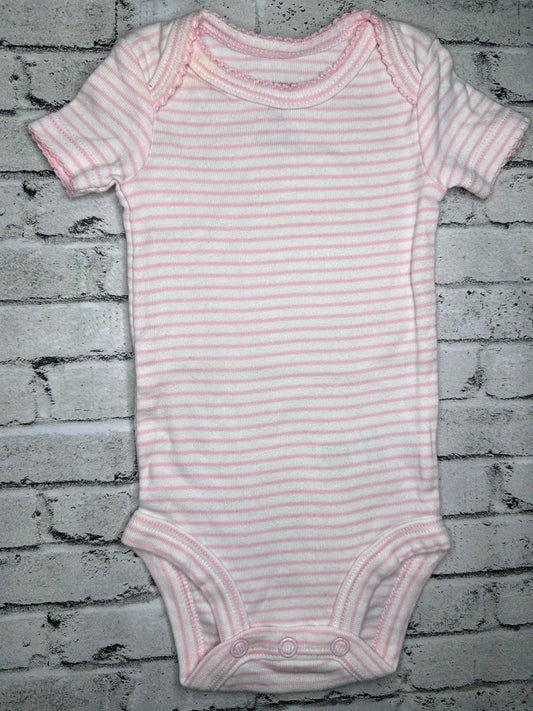 Just One You: Pink Stripe Bodysuit- Newborn