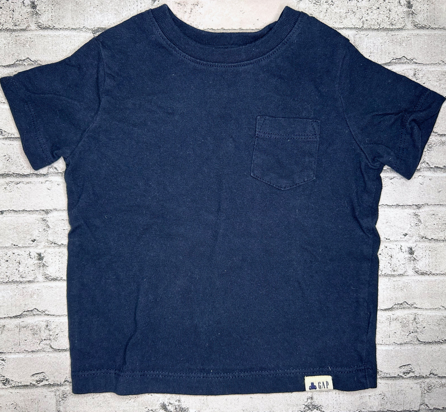 Baby GAP: Navy Pocket Tee- 12/18m