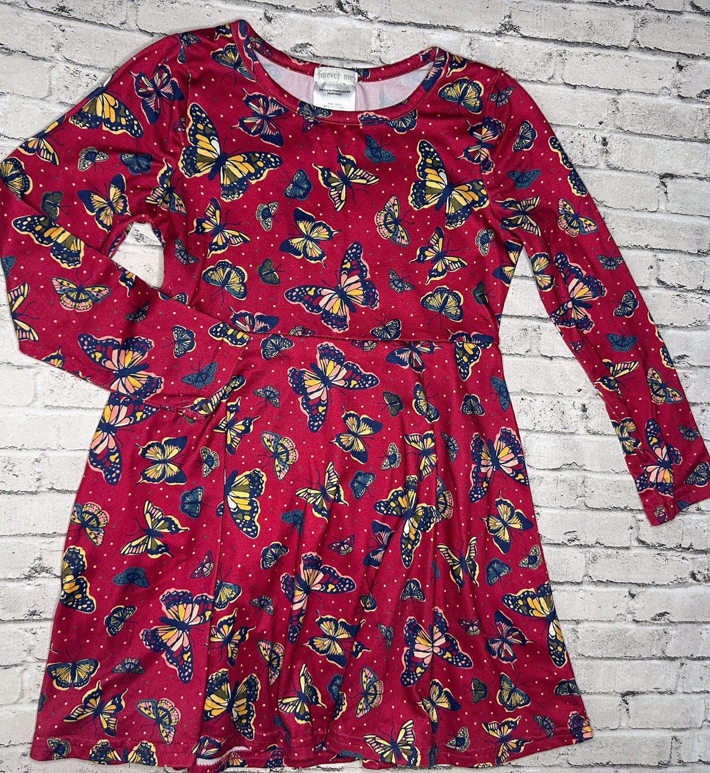 Forever Me: Maroon Butterfly Dress- 4