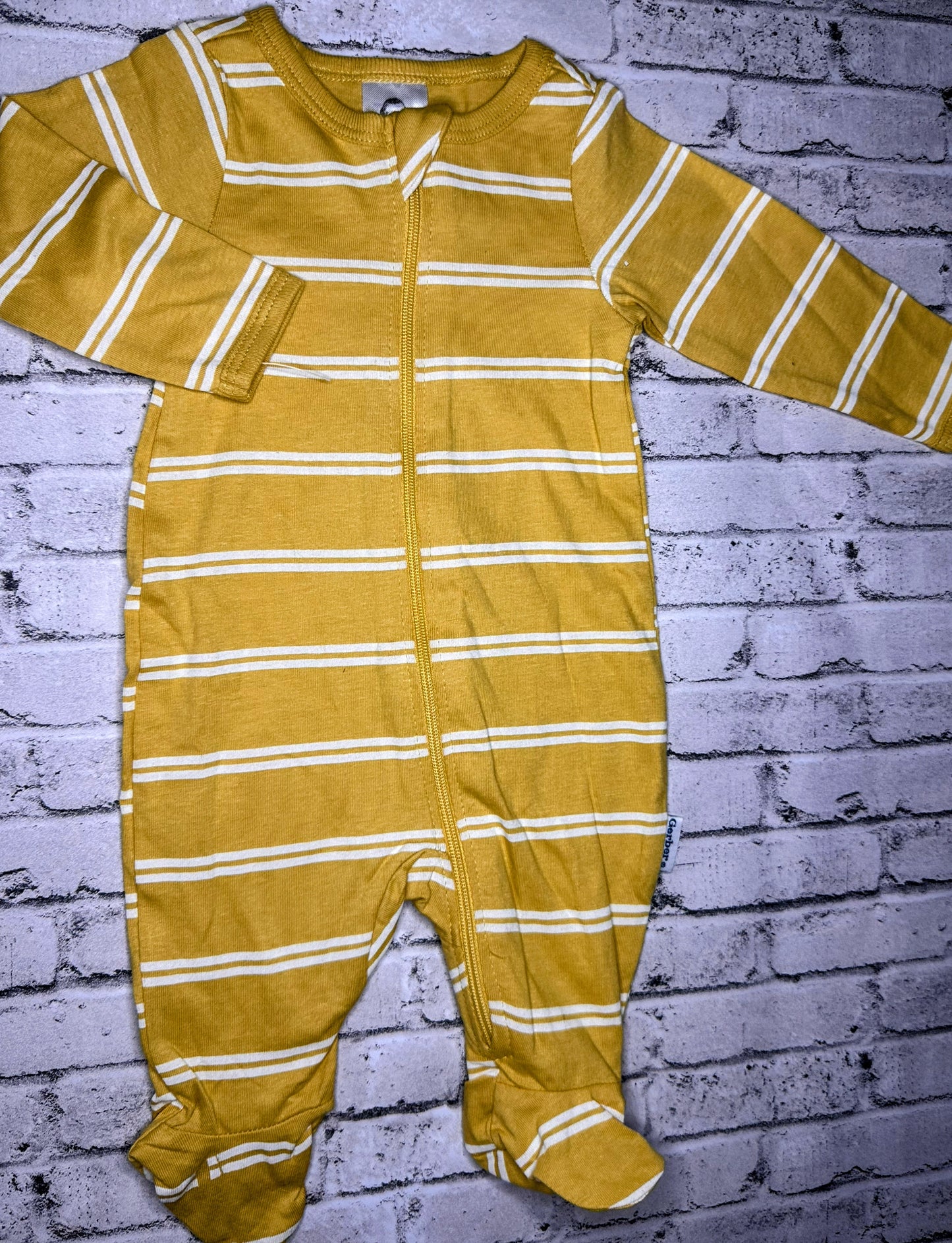 Gerber: Yellow Stripe Sleeper- Newborn