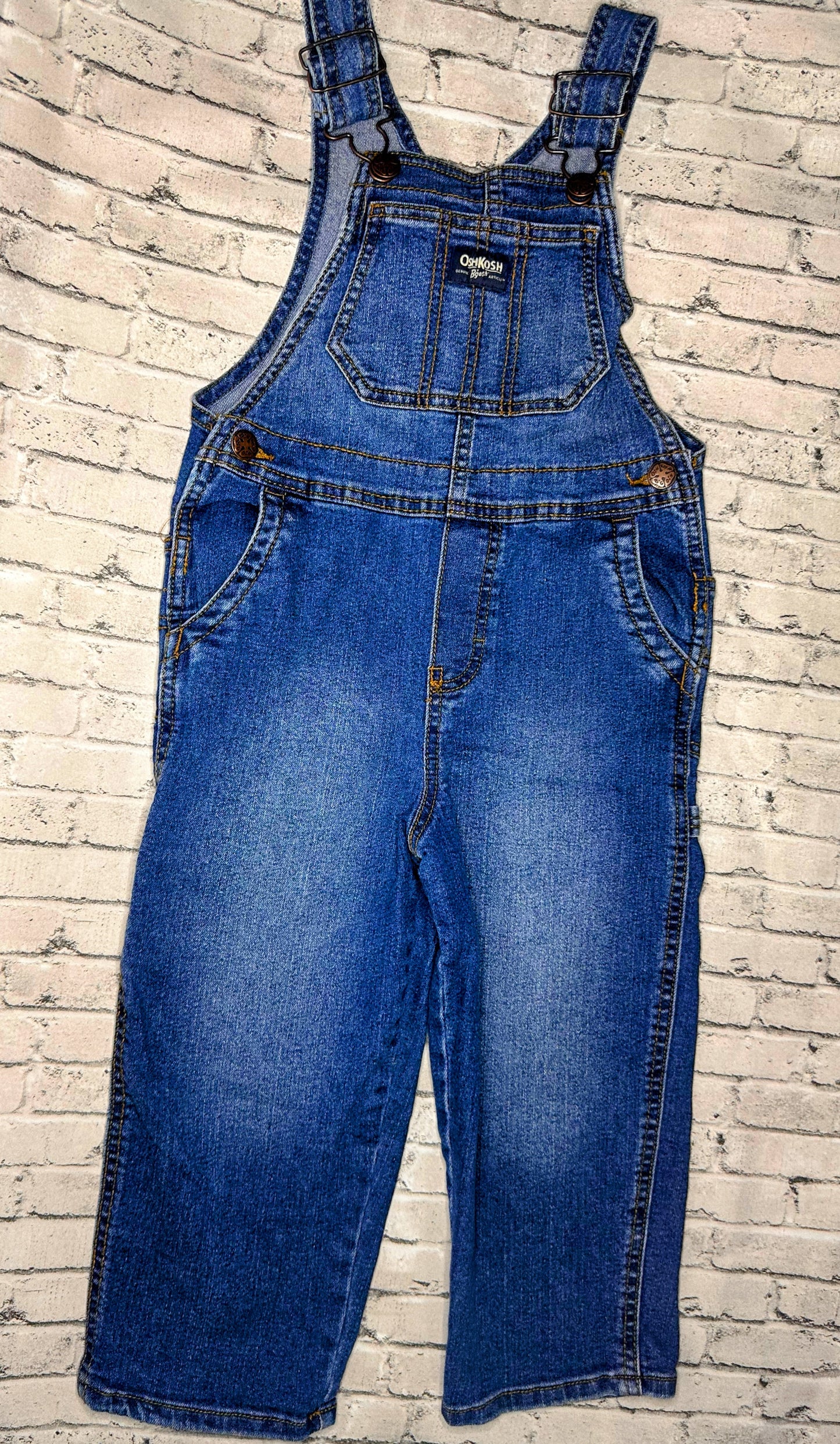 Oshkosh B’Gosh: Denim Overalls- 4T