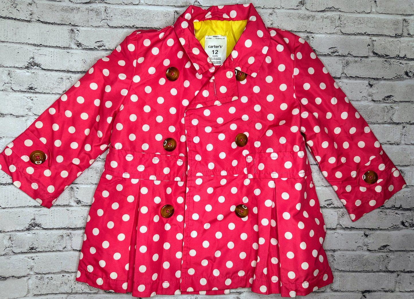 Carter’s: Pink Polk-a-Dot Fall Jacket - 12m