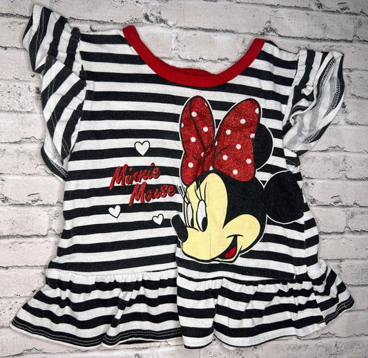 Disney: Sparkle Minnie Mouse Tee- 2T