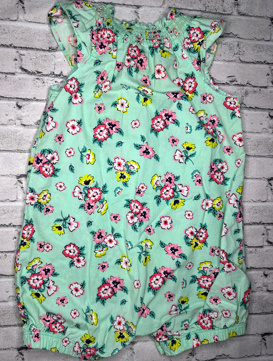 Just One You: Blue Floral Jumpsuit- 9m