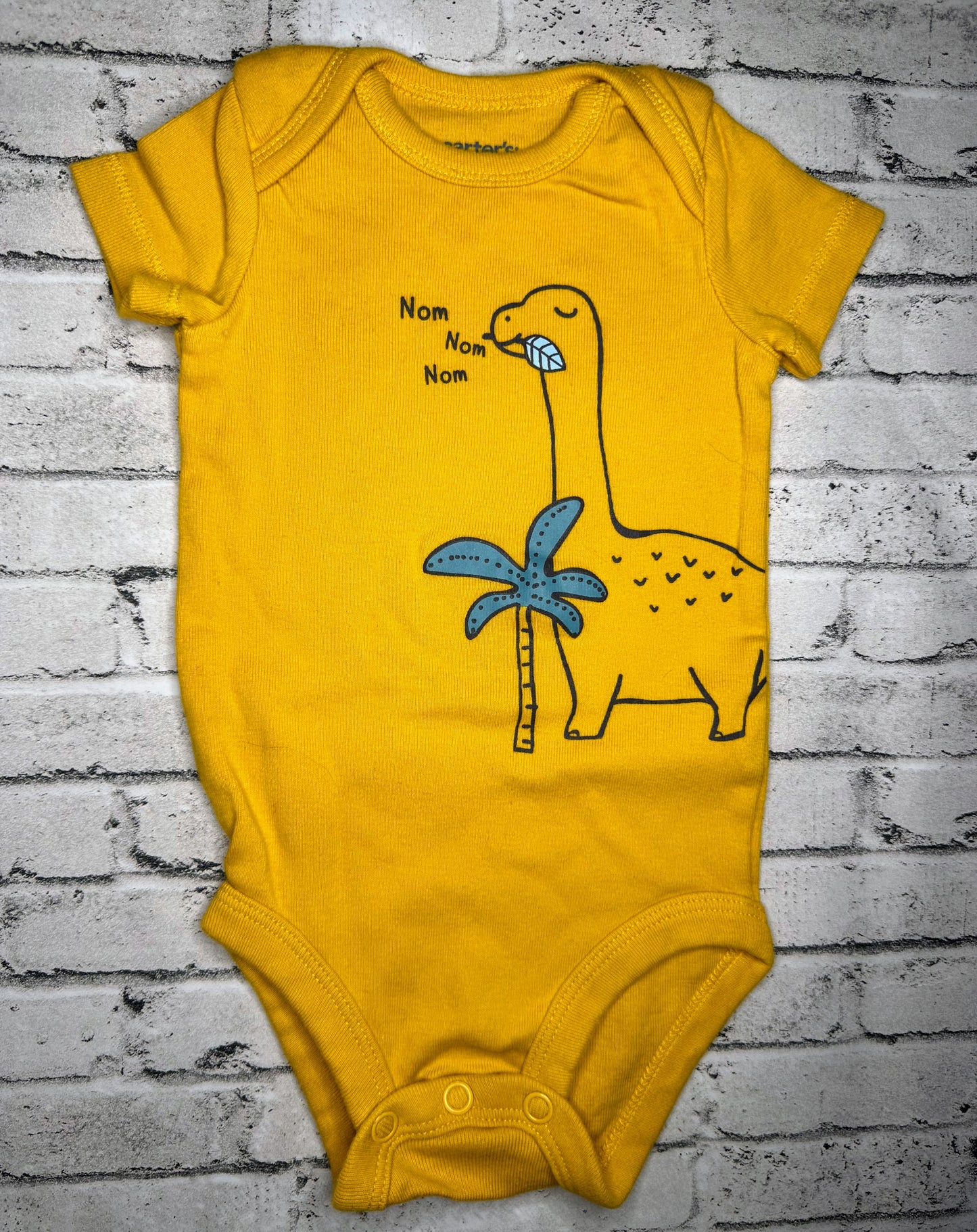 Carter’s: Yellow Dino Bodysuit- 3M