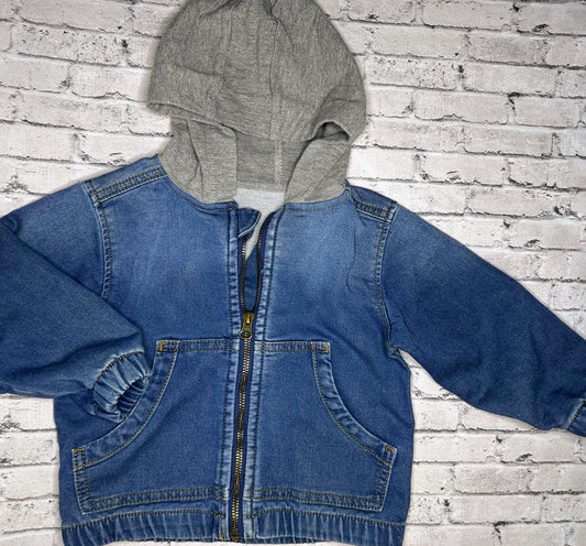 Wonder Nation: Denim Zip Jacket-2T