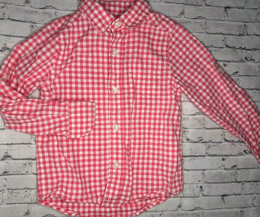 Children’s Place: Pink Checkered Button Up- 4